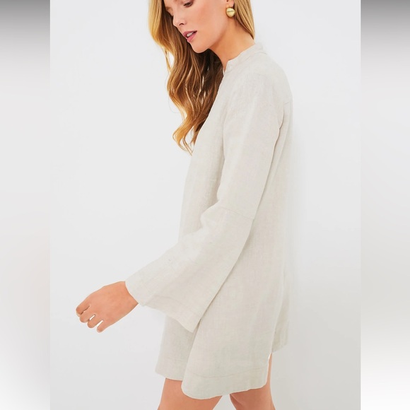 Natural Linen Tatum Dress - Picture 3 of 11
